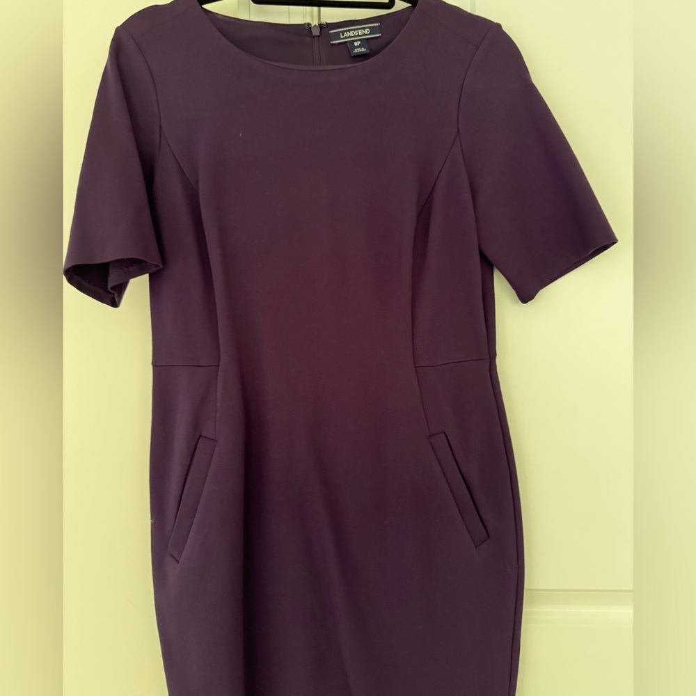 Lands' End Women's Mini Dress in Deep Purple